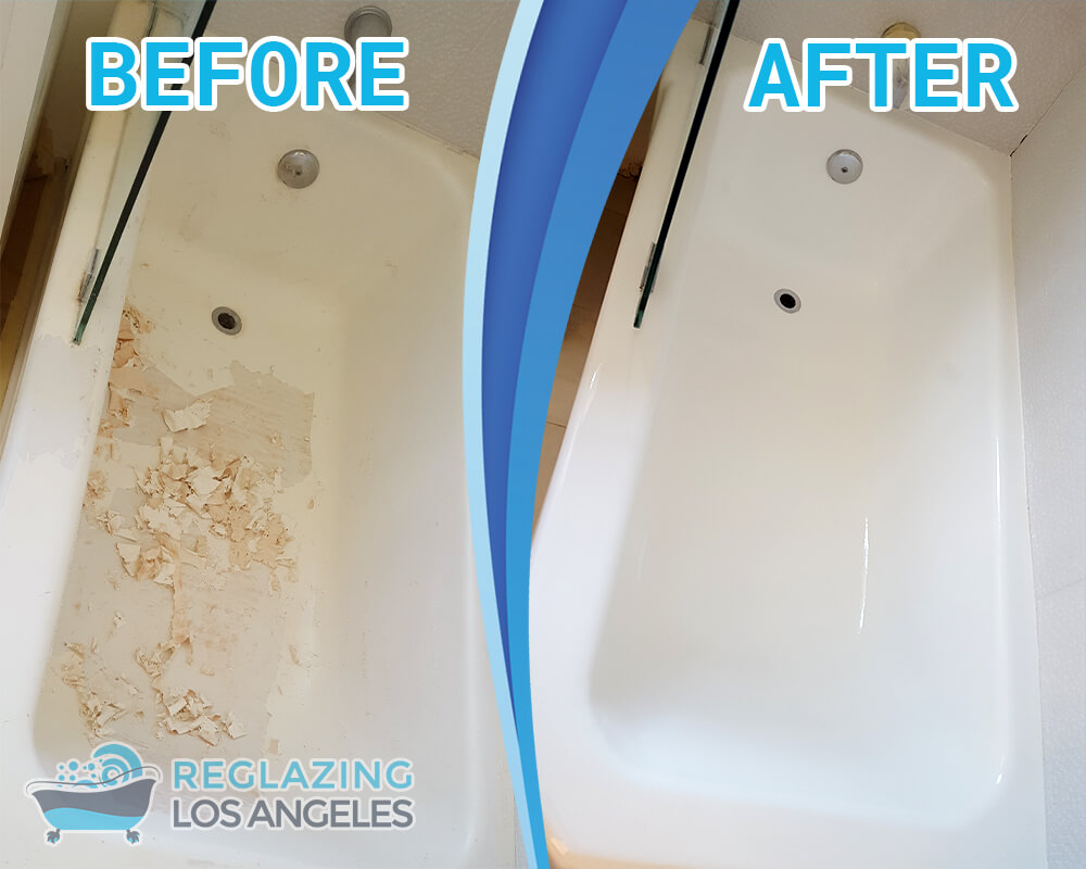 Reglazing Los Angeles Bathtub, What Is Used To Reglaze A Bathtub